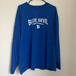 Nike Duke Blue Devils Football Long Sleeve Shirt